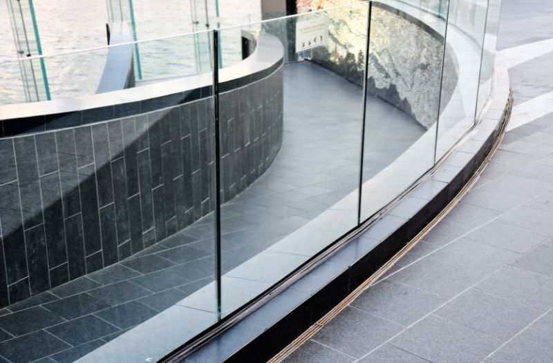 Modern frameless glass staircase balustrade Sydney