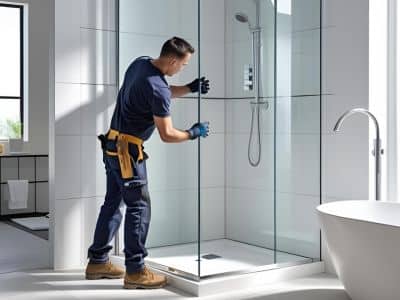 Shower Screen Installation by Harmony Glass